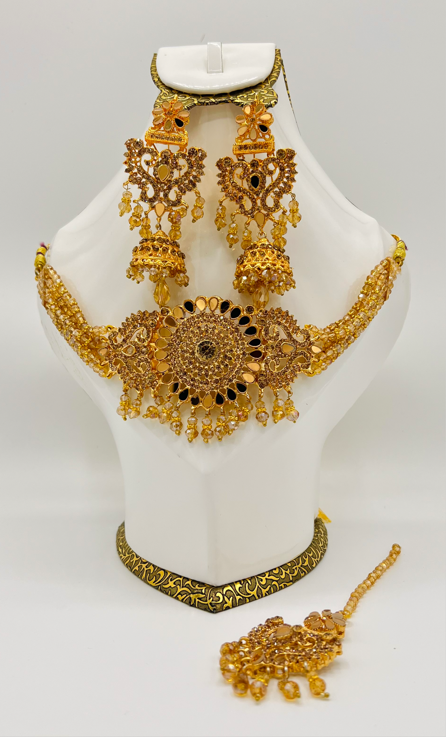Traditional Gold Plated Bridal Necklace Set