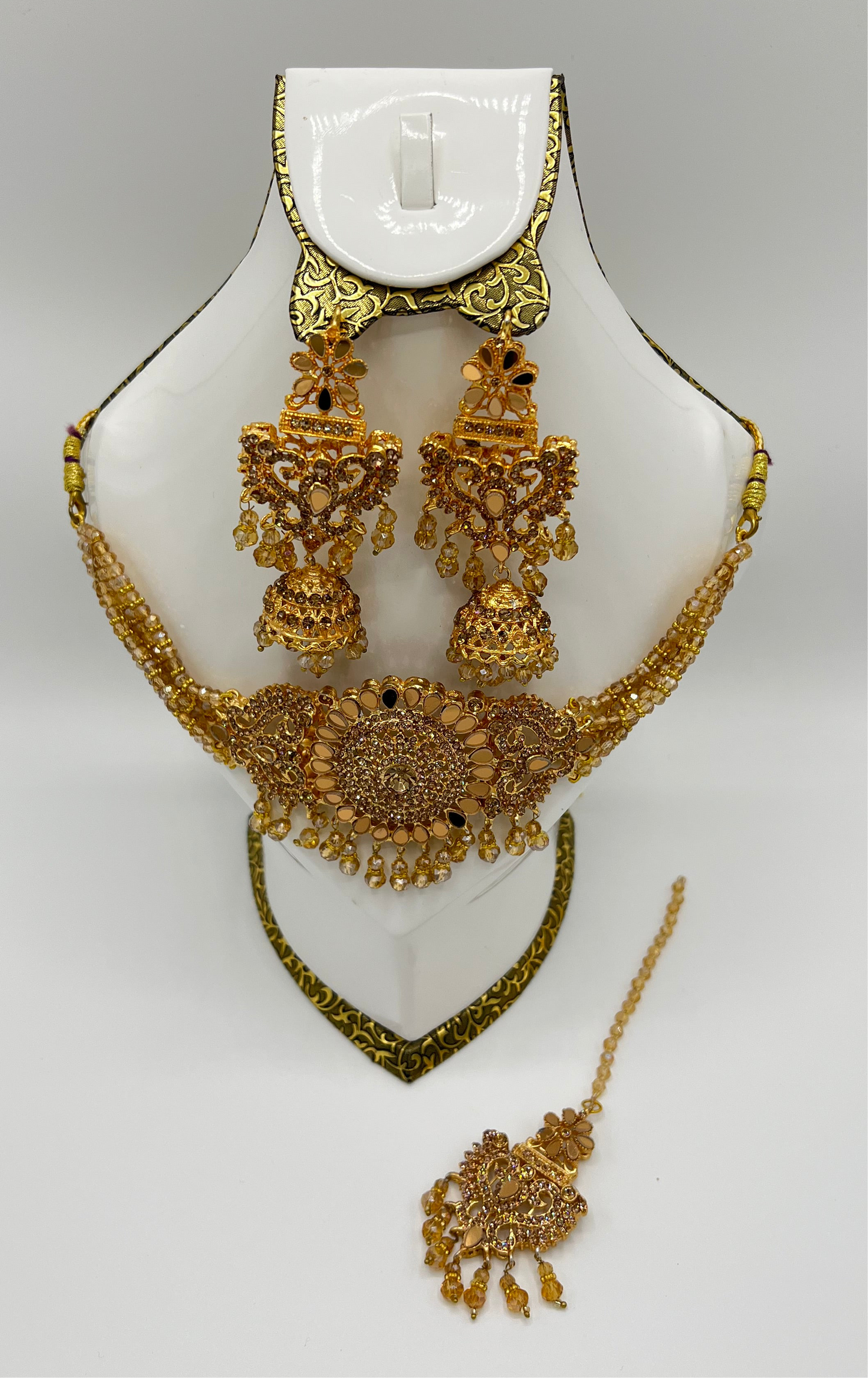 Traditional Gold Plated Bridal Necklace Set