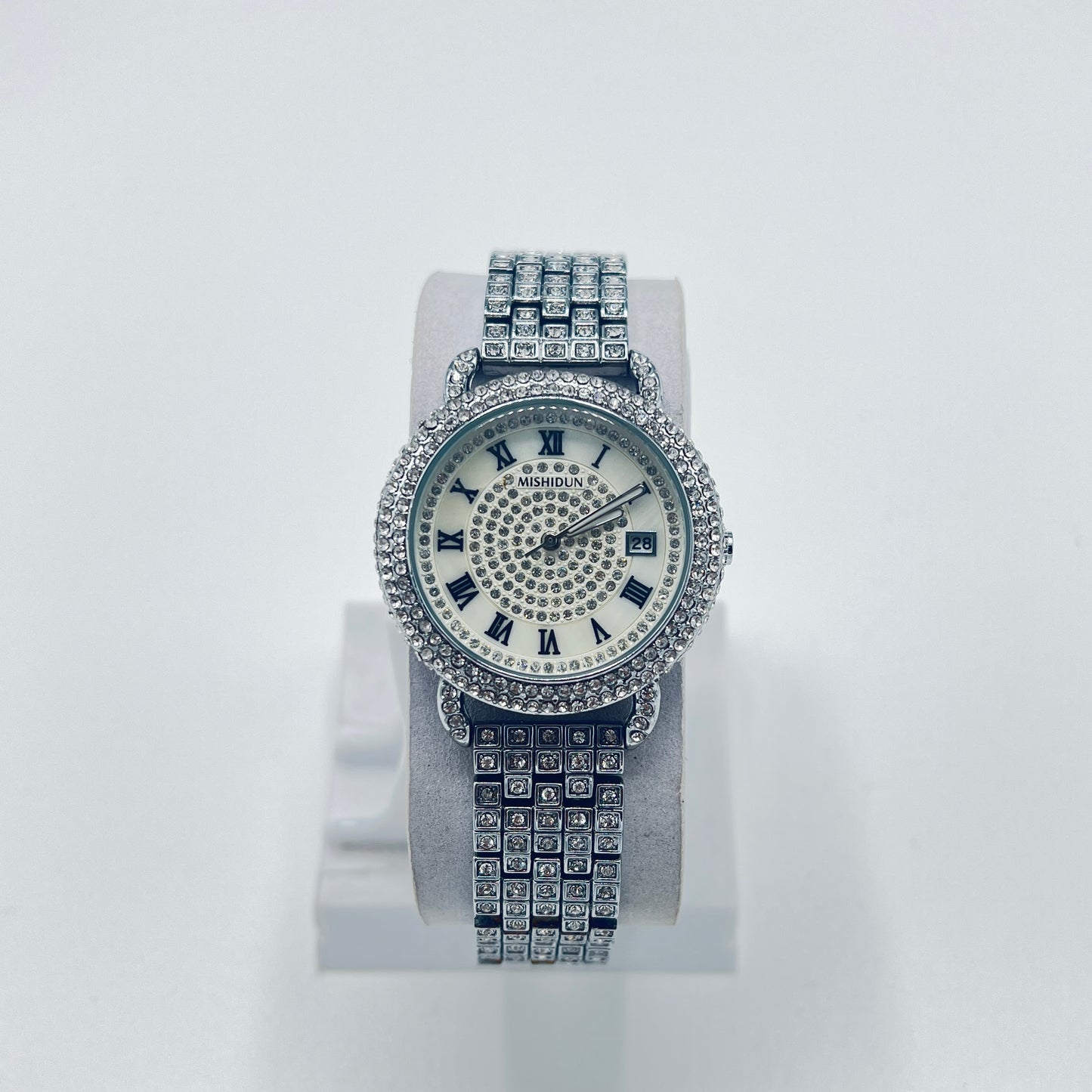 Luxury Women’s White Diamond Wristwatch