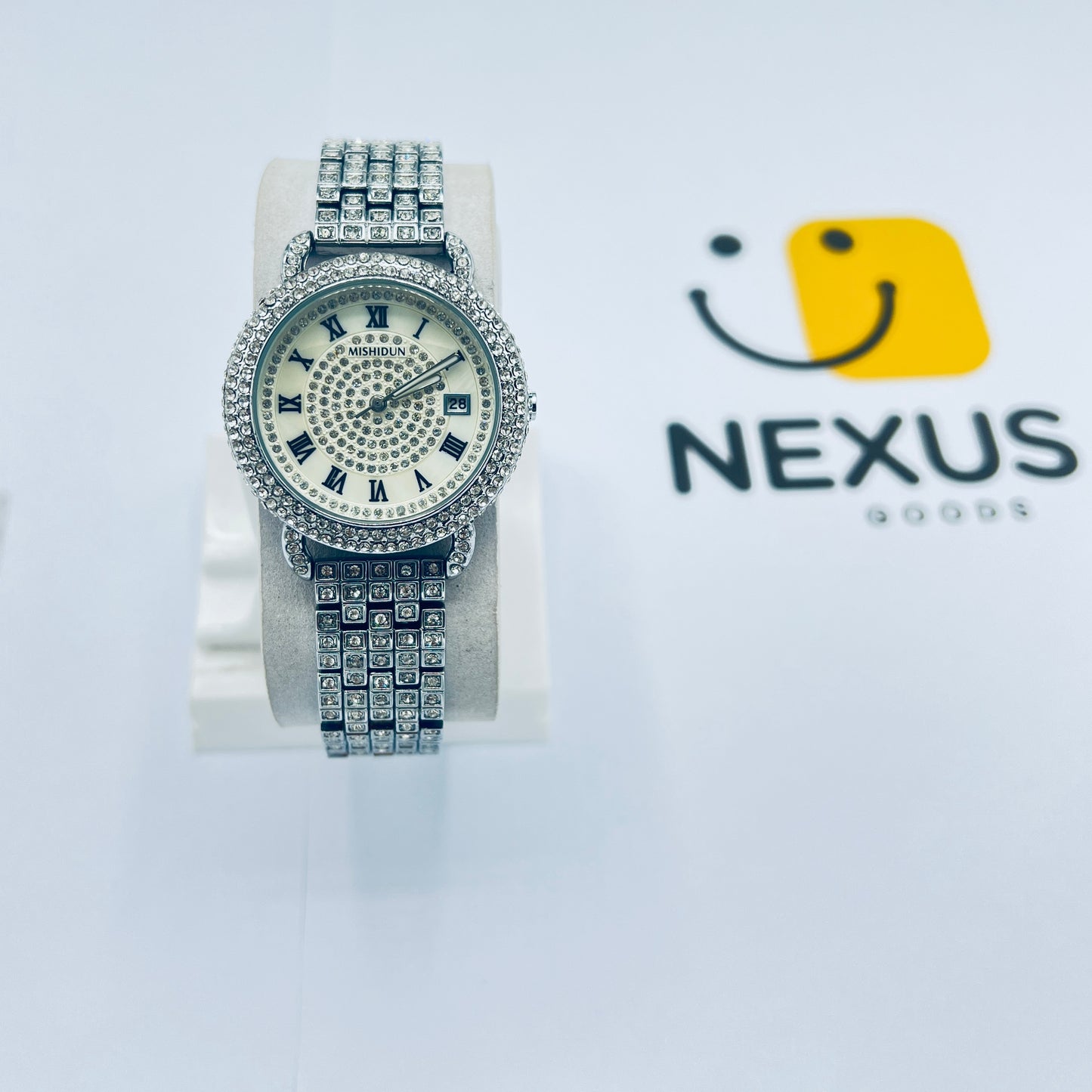 Luxury Women’s White Diamond Wristwatch