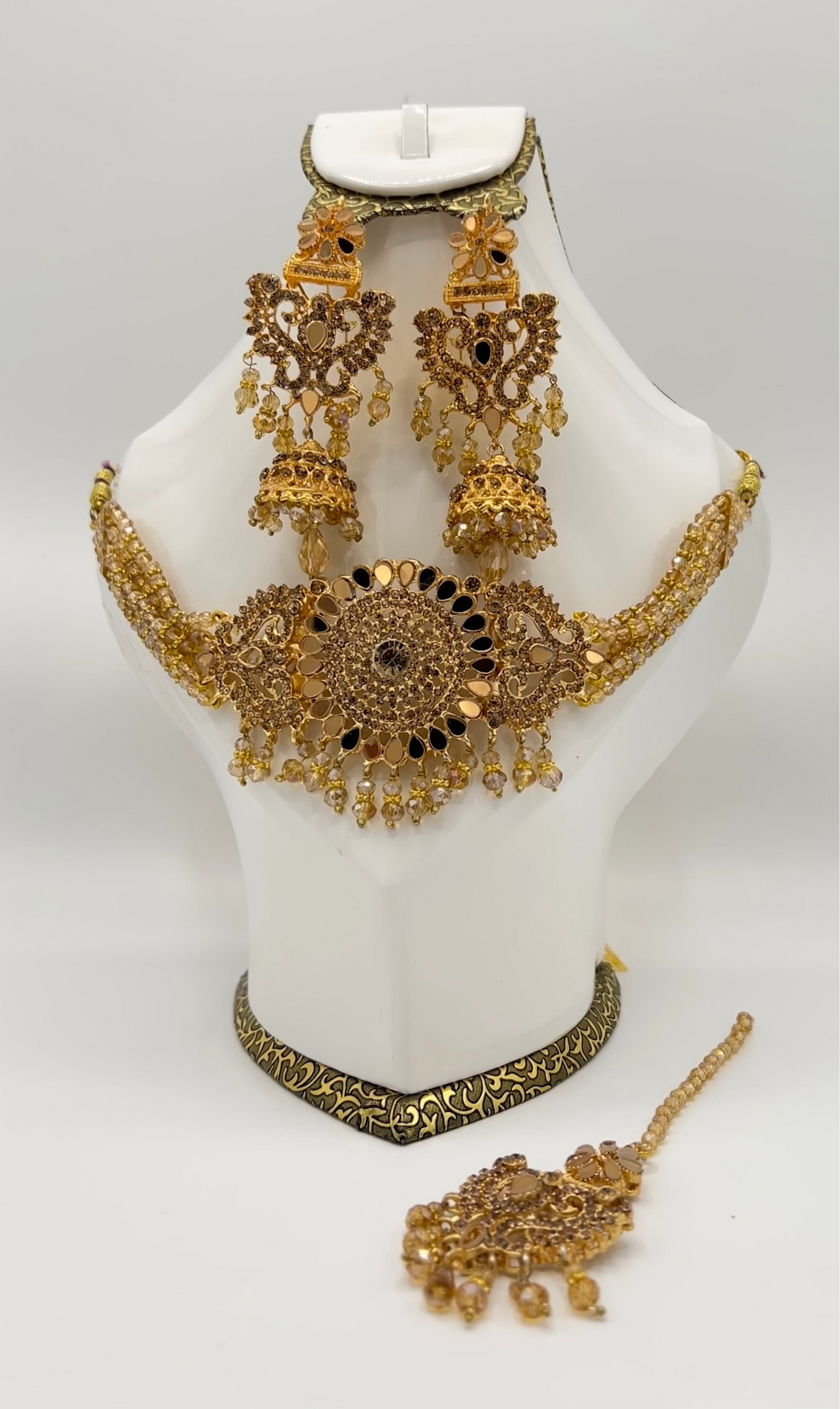 Traditional Gold Plated Bridal Necklace Set