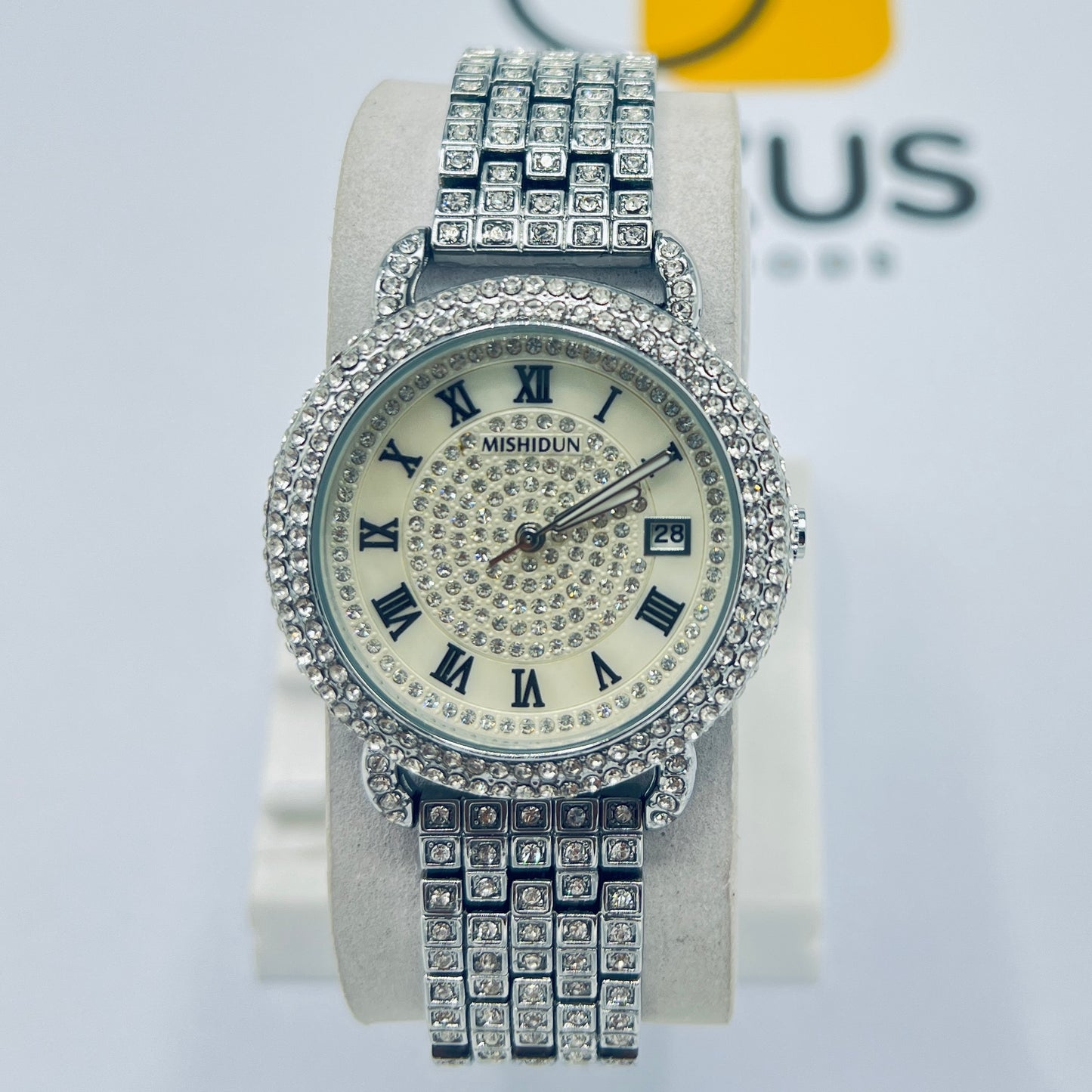 Luxury Women’s White Diamond Wristwatch