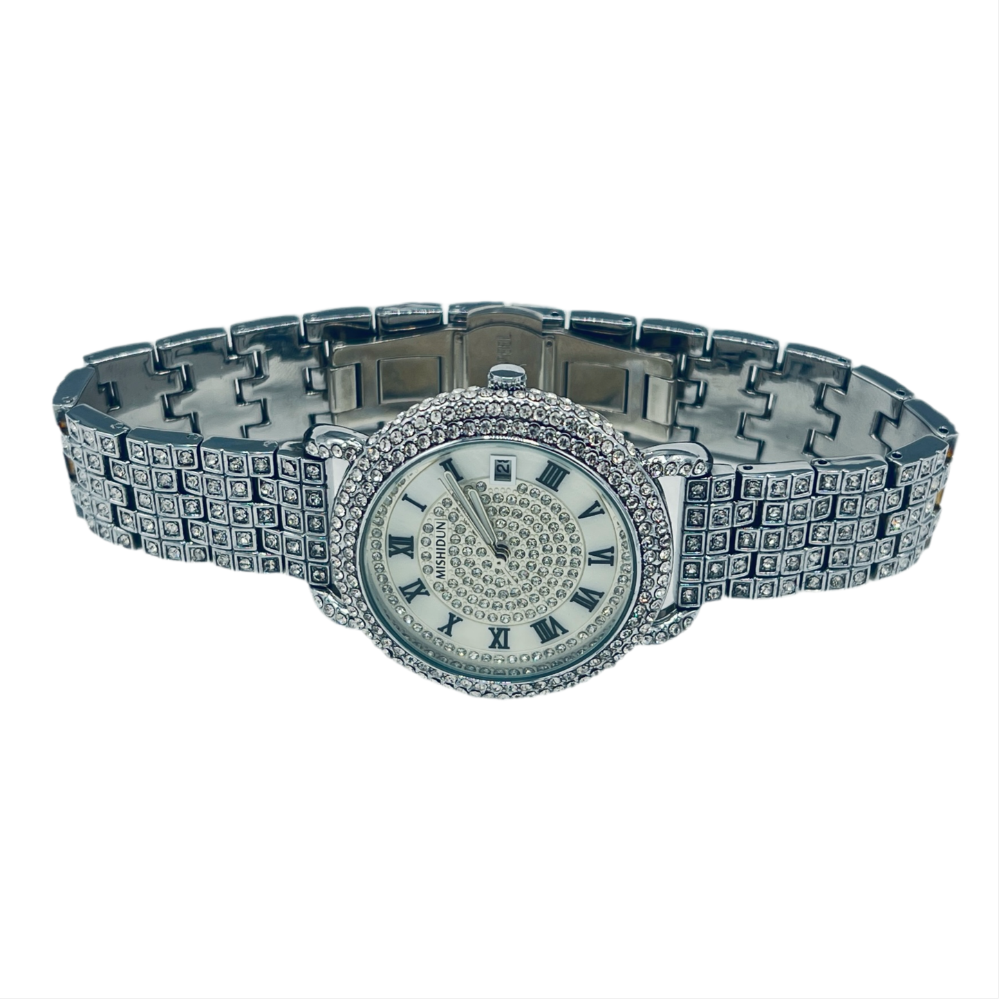 Luxury Women’s White Diamond Wristwatch