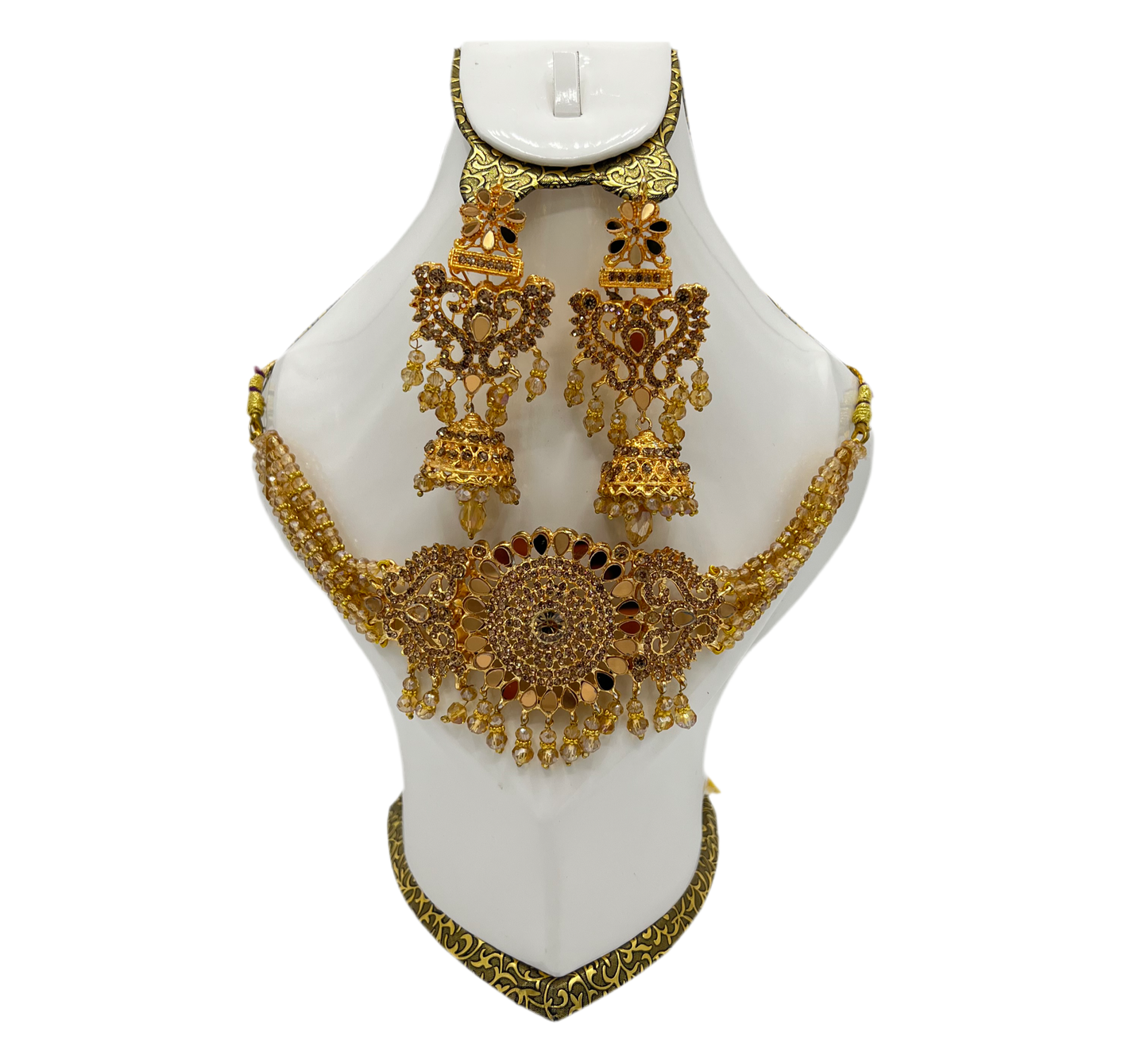 Traditional Gold Plated Bridal Necklace Set