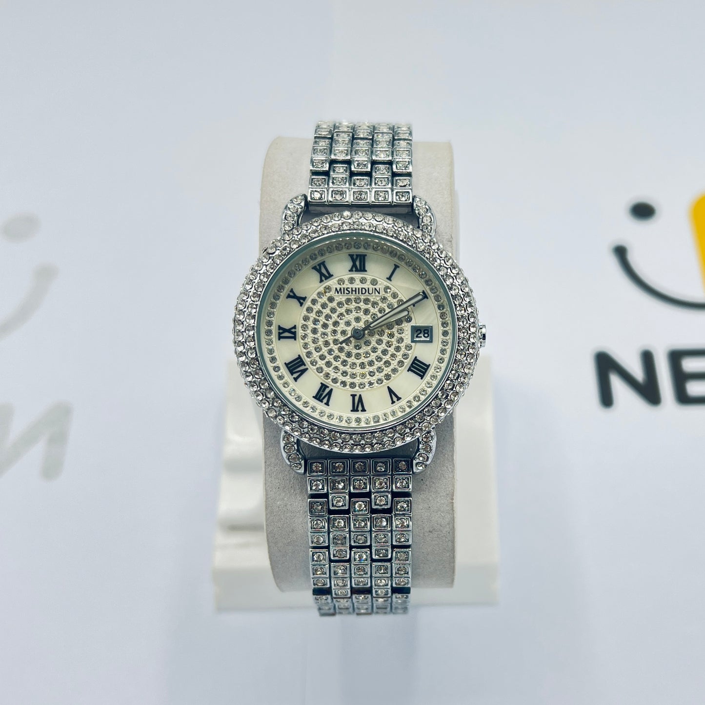 Luxury Women’s White Diamond Wristwatch