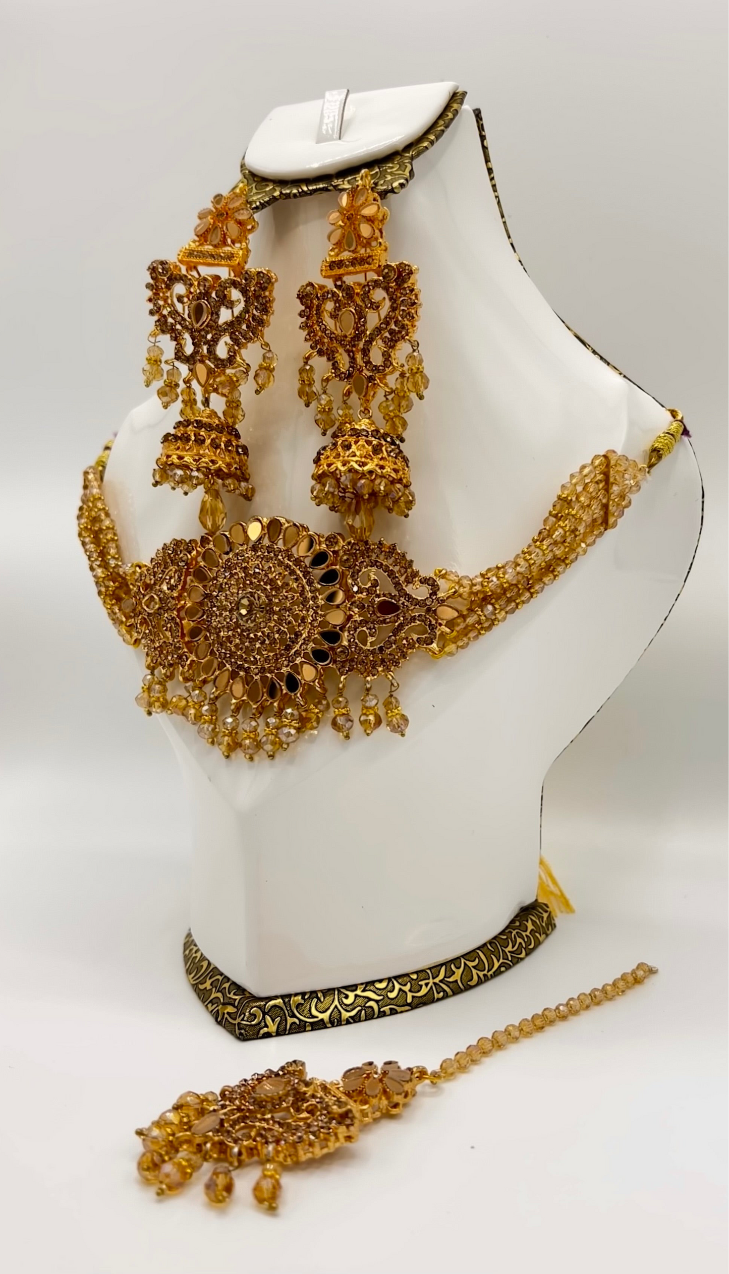Traditional Gold Plated Bridal Necklace Set