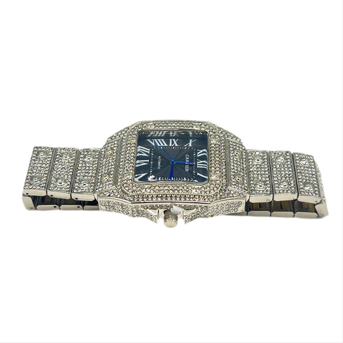 Diamond iced-out Square Dial Couple Watch